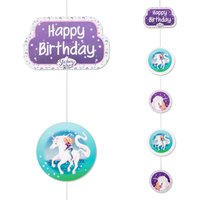 Einhorn Sternenschweif Deckenhänger, Pappe, 1,5m, Einhorn Raumdeko Einhorn Sternenschweif Deckenhänger, Pappe, 1,5m, Einhorn Raumdeko von DH Konzept GmbH