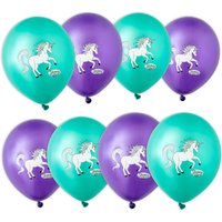 Einhorn Sternenschweif Luftballons, 8 Stück in metallic-grün und metallic-violett Einhorn Sternenschweif Luftballons, 8 Stück in metallic-grün und metallic-violett von DH Konzept GmbH