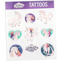 Einhorn Sternenschweif Tattoobogen mit 9 temporären Tattoos Einhorn Sternenschweif Tattoobogen mit 9 temporären Tattoos von DH Konzept GmbH