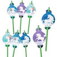 Einhorn Sternenschweif Trinkhalme mit Motiven, Papier, 8er Pack Einhorn Sternenschweif Trinkhalme mit Motiven, Papier, 8er Pack von DH Konzept GmbH