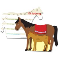 Pferde Einladungskarten im 6er Pack, 14cm x 11cm Pferde Einladungskarten im 6er Pack, 14cm x 11cm von DH Konzept GmbH