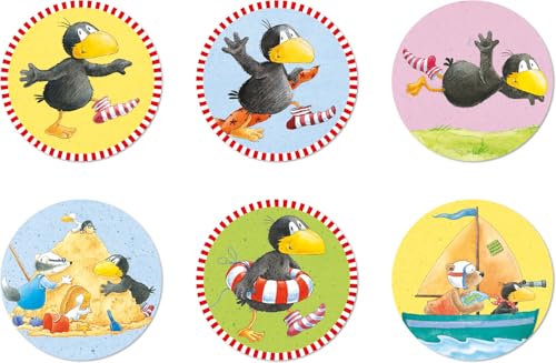 12 Muffinaufleger * DER KLEINE RABE SOCKE * aus Esspapier als Kuchen- und Tortendeko | Ø4cm, Deko für Kindergeburtstag und Kinderparty | Kinder Geburtstag Muffins von DH-Konzept