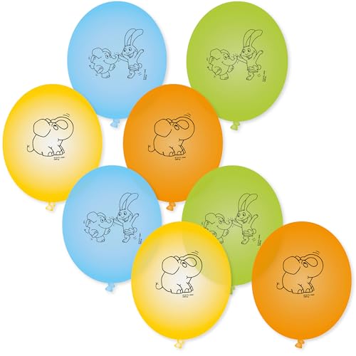 8 Luftballons * DIE SENDUNG MIT DEM ELEFANTEN * als Deko für Kinderparty und Kindergeburtstag | Maus Elefant Lach- und Sachgeschichten Ballons Balloons Ballondeko Kinder Party Set von DH-Konzept