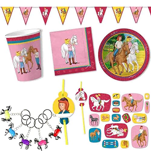 DH-Konzept Bibi und Tina Partyset mit Pferde am Schlüsselring für 8 Kinder // Bibi und Tina Partydekoration von DH-Konzept