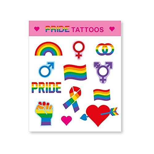 DH-Konzept Tattoos Gay Pride 12-TLG. von DH-Konzept
