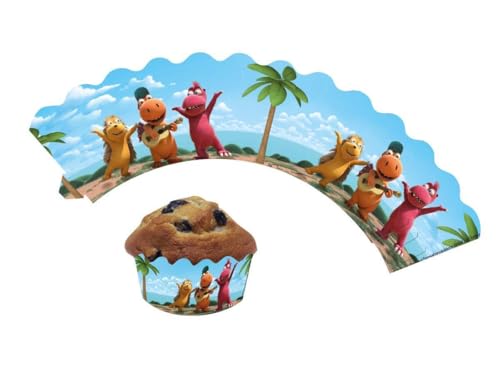 12 Cupcake Banderolen * DER KLEINE DRACHE KOKOSNUSS * für Kinderparty und Kindergeburtstag | Kinder Cup Cake Muffins Party Set von DH-Konzept: