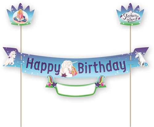 Tortenbanner * STERNENSCHWEIF * als Deko als Kuchen und Torten | 23x20cm, mit Krone und Namensschild | für Kindergeburtstag Kinderparty Kinder Geburtstag Party Einhorn Unicorn Mädchen Tortenbanner * STERNENSCHWEIF * als Deko als Kuchen und Torten | 23x20cm, mit Krone und Namensschild | für Kindergeburtstag Kinderparty Kinder Geburtstag Party Einhorn Unicorn Mädchen von DH-Konzept