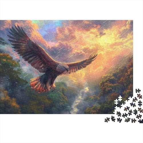 Adler Puzzle 1000-teilige Schwer Puzzle Spielzeug Lernspiel Impossible Herausforderung Spielzeug Für Erwachsene Kinder 1000pcs (75x50cm) von DHBANEIOK