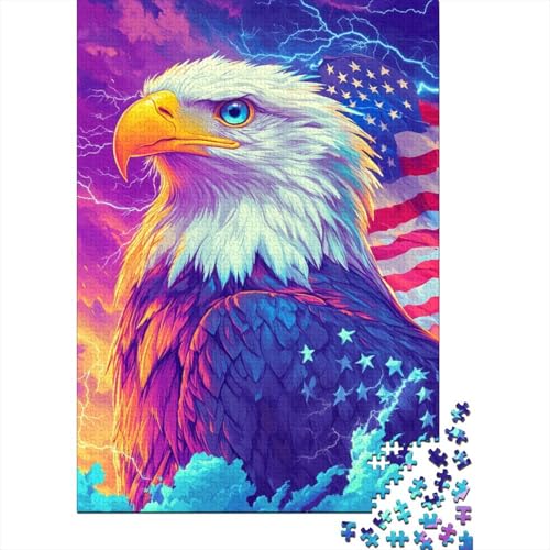 Adler Puzzles 1000 Teile Schwer Puzzle Spielzeug Lernspiel Impossible Herausforderungsspielzeug Für Erwachsene Kinder 1000pcs (75x50cm) von DHBANEIOK