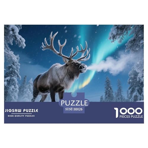 Alce Puzzle 1000 Teile Schwer Puzzle Spielzeug Lernspiel Impossible Herausforderung Spielzeug Für Erwachsene Kinder 38x26cm/1000pcs von DHBANEIOK