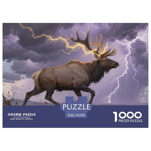 Alce Puzzle 1000 Teile Schwer Puzzle Spielzeug Pädagogisches Spiel Impossible Herausforderungsspielzeug Für Erwachsene Kinder 70x50cm/1000pcs von DHBANEIOK