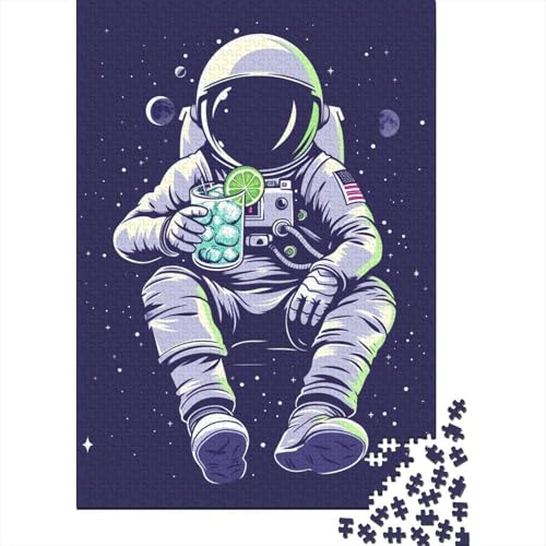 Astronaut Puzzle 1000 Teile Schwer Puzzle Spielzeug Lernspiel Impossible Herausforderungsspielzeug Für Erwachsene Kinder 1000pcs (75x50cm) von DHBANEIOK