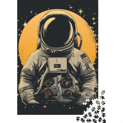 Astronaut Puzzle 1000 Teile Schwer Puzzle Spielzeug Lernspiel Impossible Herausforderungsspielzeug Für Erwachsene Kinder 1000pcs (75x50cm) von DHBANEIOK