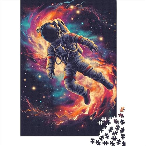 Astronaut Puzzle 1000 Teile Schwer Puzzle Spielzeug Pädagogisches Spiel Impossible Herausforderungsspielzeug Für Erwachsene Kinder 1000pcs (75x50cm) von DHBANEIOK