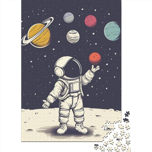 Astronaut Puzzles 1000 Teile Schwer Puzzle Spielzeug Lernspiel Impossible Herausforderungsspielzeug Für Erwachsene Kinder 1000pcs (75x50cm) von DHBANEIOK