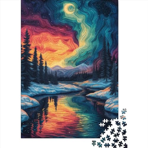 Aurora Puzzle 1000-teilige Schwer Puzzle Spielzeug Lernspiel Impossible Herausforderung Spielzeug Für Erwachsene Und Kinder Ab 14 Jahren 1000pcs (75x50cm) von DHBANEIOK