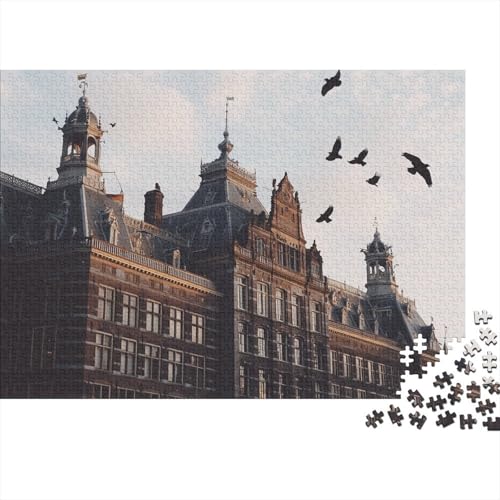 Bahnhofsplatz Puzzle 1000 Teile Schwer Puzzle Spielzeug Pädagogisches Spiel Impossible Herausforderung Spielzeug Für Erwachsene Kinder 1000pcs (75x50cm) von DHBANEIOK