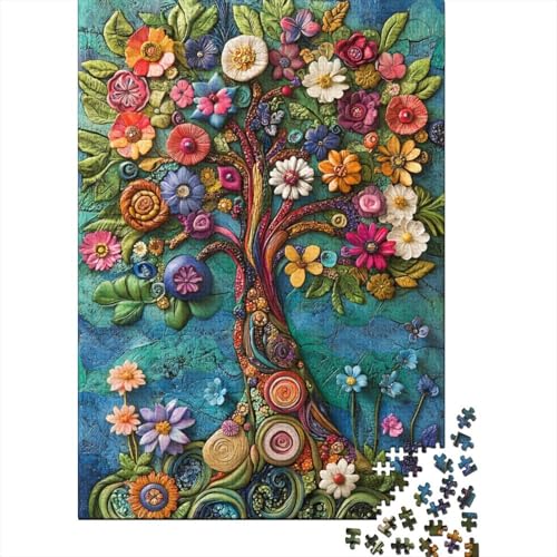 Baum des Lebens Puzzle 1000-teilige Schwer Puzzle Spielzeug Pädagogisches Spiel Impossible Herausforderung Spielzeug Für Erwachsene Und Kinder Ab 14 Jahren 1000pcs (75x50cm) von DHBANEIOK