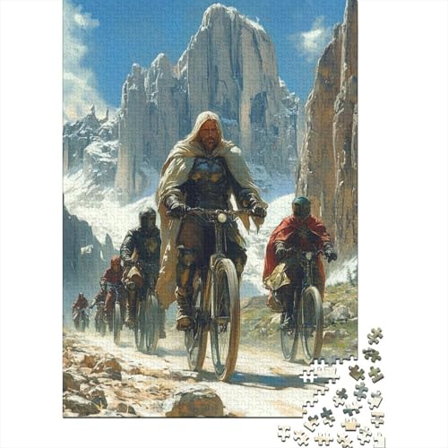 Berg Bike Puzzle 1000-teilige Schwer Puzzle Spielzeug Lernspiel Impossible Herausforderungsspielzeug Für Erwachsene Kinder 1000pcs (75x50cm) von DHBANEIOK