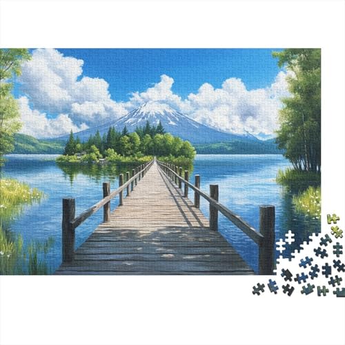 Berg Fuji Puzzle 1000 Teile Schwer Puzzle Spielzeug Lernspiel Impossible Herausforderung Spielzeug Für Erwachsene Und Kinder Ab 12 Jahren 1000pcs (75x50cm) von DHBANEIOK