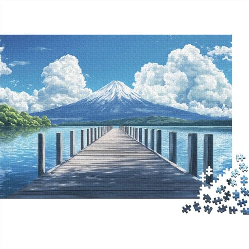 Berg Fuji Puzzle 1000-teilige Schwer Puzzle Spielzeug Pädagogisches Spiel Impossible Herausforderung Spielzeug Für Erwachsene Und Kinder in Bewährter 1000pcs (75x50cm) von DHBANEIOK