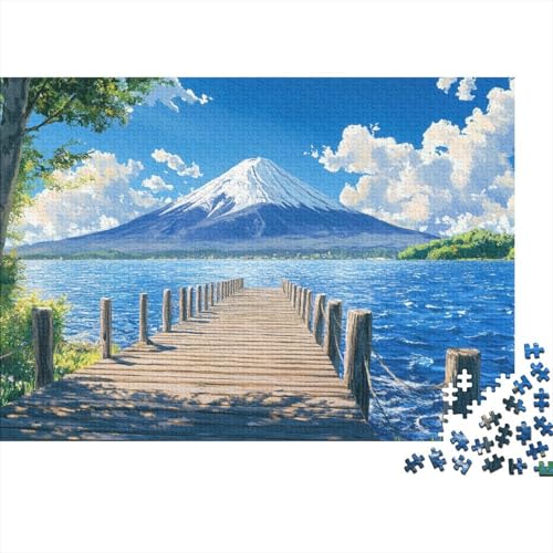 Berg Fuji Puzzles 1000 Teile Schwer Puzzle Spielzeug Lernspiel Impossible Herausforderungsspielzeug Für Erwachsene Kinder 1000pcs (75x50cm) von DHBANEIOK