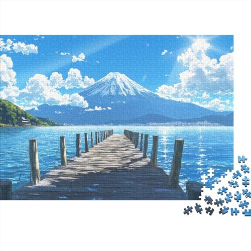 Berg Fuji Puzzles 1000 Teile Schwer Puzzle Spielzeug Pädagogisches Spiel Impossible Herausforderung Spielzeug Für Erwachsene Und Kinder Ab 14 Jahren 1000pcs (75x50cm) von DHBANEIOK