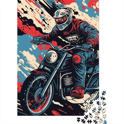 Berg Motorrad Puzzle 1000 Teile Schwer Puzzle Spielzeug Pädagogisches Spiel Impossible Herausforderung Spielzeug Für Erwachsene Kinder 1000pcs (75x50cm) von DHBANEIOK