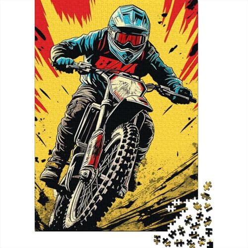 Berg Motorrad Puzzles 1000 Teile Schwer Puzzle Spielzeug Lernspiel Impossible Herausforderungsspielzeug Für Erwachsene Kinder 1000pcs (75x50cm) von DHBANEIOK