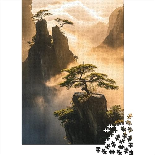 Berg Puzzle 1000-teilige Schwer Puzzle Spielzeug Pädagogisches Spiel Impossible Herausforderung Spielzeug Für Erwachsene Kinder 1000pcs (75x50cm) von DHBANEIOK