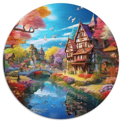 Berghütte Puzzle 1000-teilige Schwer Puzzle Spielzeug Pädagogisches Spiel Impossible Herausforderungsspielzeug Für Erwachsene Und Kinder in Bewährter 1000pcs (67.5x67.5cm) von DHBANEIOK