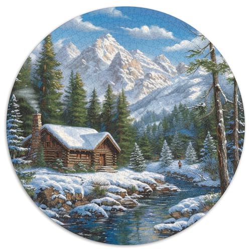 Berghütte Puzzles 1000 Teile Schwer Puzzle Spielzeug Pädagogisches Spiel Impossible Herausforderungsspielzeug Für Erwachsene Kinder 1000pcs (67.5x67.5cm) von DHBANEIOK