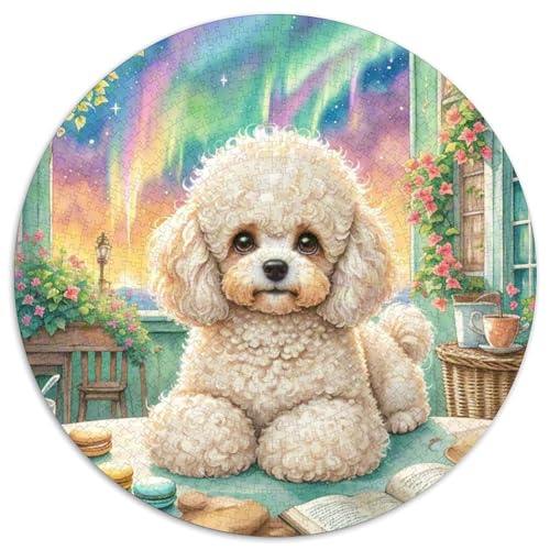 Bichon Frisé Puzzle 1000-teilige Schwer Puzzle Spielzeug Pädagogisches Spiel Impossible Herausforderungsspielzeug Für Erwachsene Kinder 1000pcs (67.5x67.5cm) von DHBANEIOK