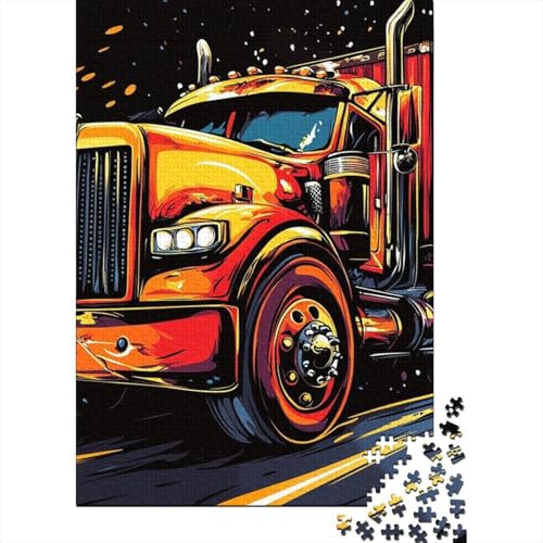 Big Truck 1000 Stück Puzzles Für Erwachsene Stress Abbauen Familien-Puzzlespiel Mit Poster in 1000- Puzzle Lernspiel Spielzeug Geschenk Puzzel 1000pcs (75x50cm) von DHBANEIOK