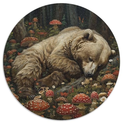 Braun Bär Puzzle 1000 Teile Schwer Puzzle Spielzeug Lernspiel Impossible Herausforderung Spielzeug Für Erwachsene Kinder 1000pcs (67.5x67.5cm) von DHBANEIOK