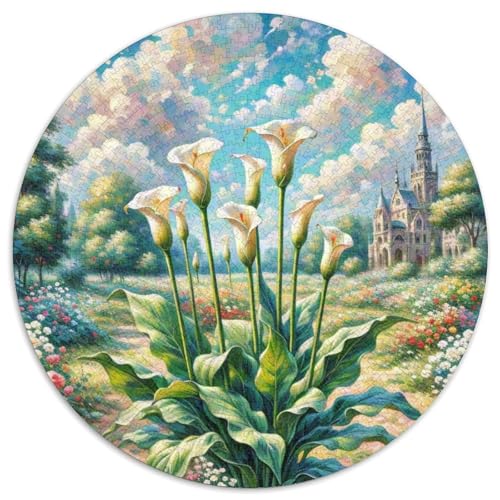 Calla Lilie Puzzle 1000-teilige Schwer Puzzle Spielzeug Pädagogisches Spiel Impossible Herausforderungsspielzeug Für Erwachsene Und Kinder in Bewährter 1000pcs (67.5x67.5cm) von DHBANEIOK