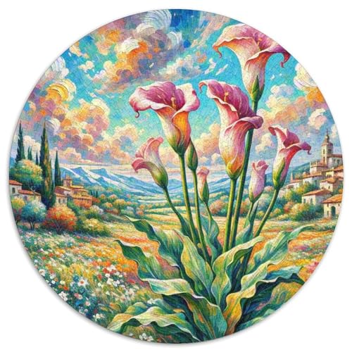Calla Lilie Puzzles 1000 Teile Schwer Puzzle Spielzeug Pädagogisches Spiel Impossible Herausforderung Spielzeug Für Erwachsene Und Kinder Ab 14 Jahren 1000pcs (67.5x67.5cm) von DHBANEIOK