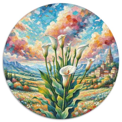 Calla Lilie Puzzles 1000 Teile Schwer Puzzle Spielzeug Pädagogisches Spiel Impossible Herausforderungsspielzeug Für Erwachsene Kinder 1000pcs (67.5x67.5cm) von DHBANEIOK