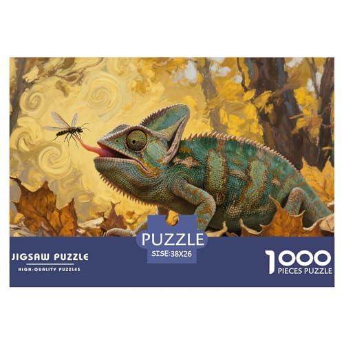 Chameleon Puzzles 1000 Teile Schwer Puzzle Spielzeug Lernspiel Impossible Herausforderungsspielzeug Für Erwachsene Und Kinder Ab 14 Jahren 38x26cm/1000pcs von DHBANEIOK