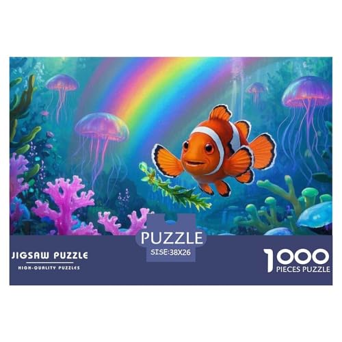 Clownfisch Puzzles 1000 Teile Schwer Puzzle Spielzeug Lernspiel Impossible Herausforderungsspielzeug Für Erwachsene Und Kinder Ab 14 Jahren 38x26cm/1000pcs von DHBANEIOK