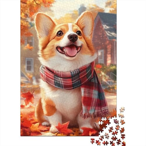 Corgi Puzzle 1000 Teile Schwer Puzzle Spielzeug Pädagogisches Spiel Impossible Herausforderungsspielzeug Für Erwachsene Kinder 1000pcs (75x50cm) von DHBANEIOK