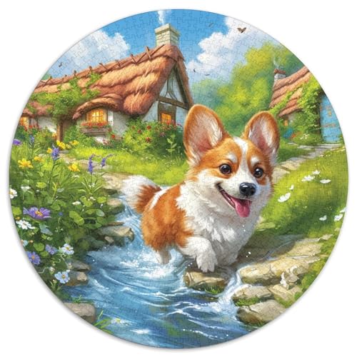 Corgi Puzzles 1000-teilige Schwer Puzzle Spielzeug Lernspiel Impossible Herausforderungsspielzeug Für Erwachsene Kinder 1000pcs (67.5x67.5cm) von DHBANEIOK