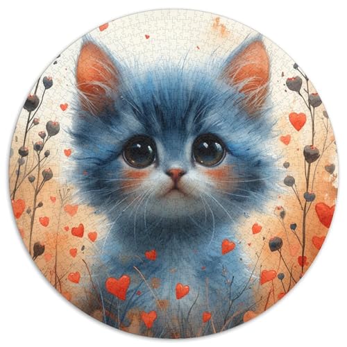 Cute Katze Puzzles 1000 Teile Schwer Puzzle Spielzeug Lernspiel Impossible Herausforderungsspielzeug Für Erwachsene Kinder 1000pcs (67.5x67.5cm) von DHBANEIOK