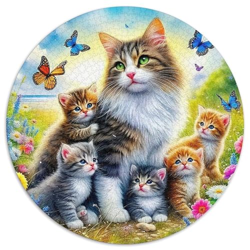 Cute Katze Puzzles 1000 Teile Schwer Puzzle Spielzeug Pädagogisches Spiel Impossible Herausforderungsspielzeug Für Erwachsene Und Kinder Ab 12 Jahren 1000pcs (67.5x67.5cm) von DHBANEIOK