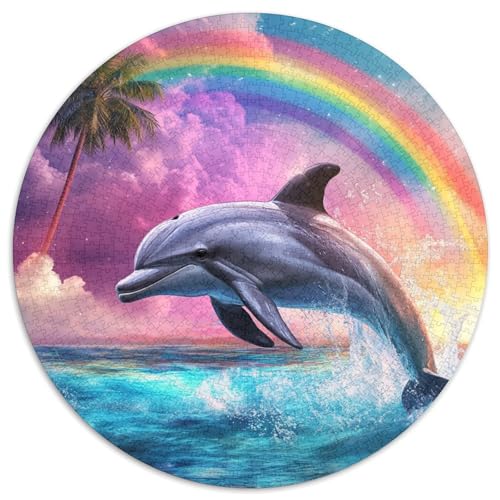 Delphin Puzzle 1000 Teile Schwer Puzzle Spielzeug Lernspiel Impossible Herausforderungsspielzeug Für Erwachsene Und Kinder Ab 12 Jahren 1000pcs (67.5x67.5cm) von DHBANEIOK