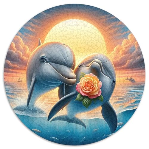 Delphin Puzzle 1000-teilige Schwer Puzzle Spielzeug Lernspiel Impossible Herausforderungsspielzeug Für Erwachsene Und Kinder Ab 14 Jahren 1000pcs (67.5x67.5cm) von DHBANEIOK