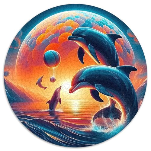 Delphin Puzzle 1000-teilige Schwer Puzzle Spielzeug Pädagogisches Spiel Impossible Herausforderungsspielzeug Für Erwachsene Kinder 1000pcs (67.5x67.5cm) von DHBANEIOK