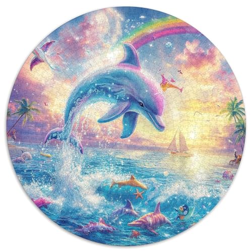 Delphin Puzzle 1000-teilige Schwer Puzzle Spielzeug Pädagogisches Spiel Impossible Herausforderungsspielzeug Für Erwachsene Und Kinder Ab 12 Jahren 1000pcs (67.5x67.5cm) von DHBANEIOK