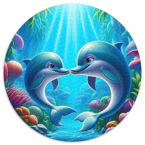 Delphin Puzzles 1000 Teile Schwer Puzzle Spielzeug Lernspiel Impossible Herausforderungsspielzeug Für Erwachsene Und Kinder Ab 12 Jahren 1000pcs (67.5x67.5cm) von DHBANEIOK