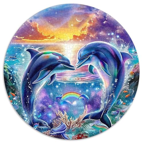 Delphin Puzzles 1000 Teile Schwer Puzzle Spielzeug Pädagogisches Spiel Impossible Herausforderungsspielzeug Für Erwachsene Kinder 1000pcs (67.5x67.5cm) von DHBANEIOK